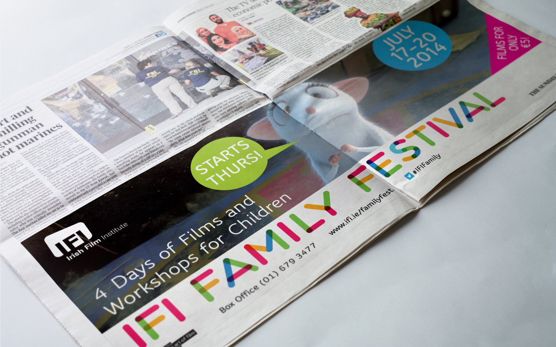 Irish Film Institute Family Festival press ad