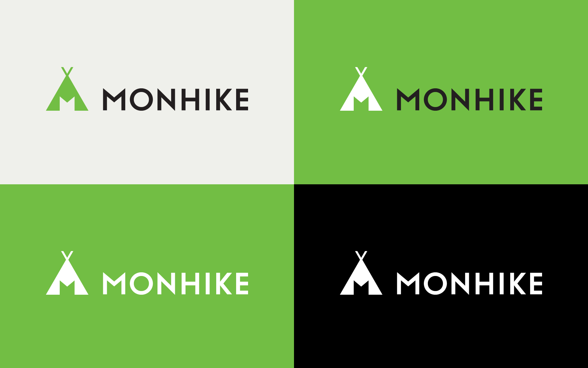 Monhike secondary logo variations